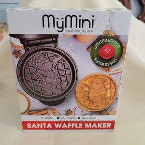 Mini Waffle Maker Machine Makes Waffles, French Toast, Hashbrowns, Santa 5 Inch